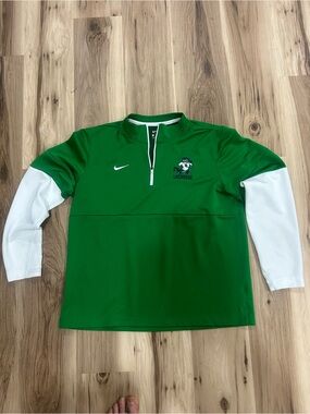 Nike Green and White Gators Lacrosse 1/4 Zip Pullover